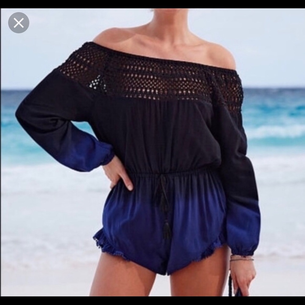 VS Swim off should blue black ombré romper